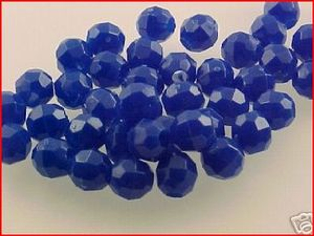 4mm Faceted Bead OPAQUE BLUE 100/PK
