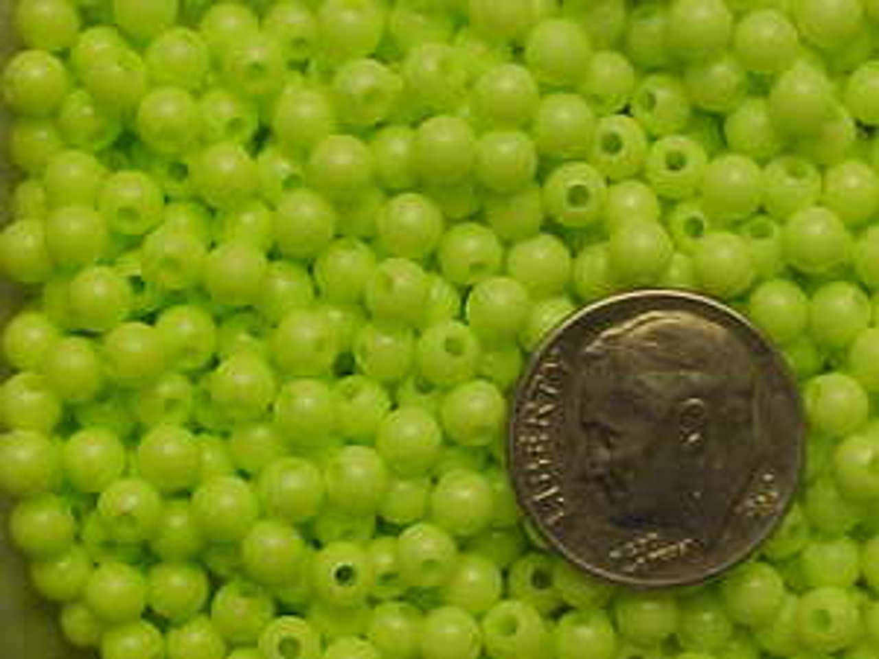 4mm Fishing Lure Beads CHARTREUSE 100/PK