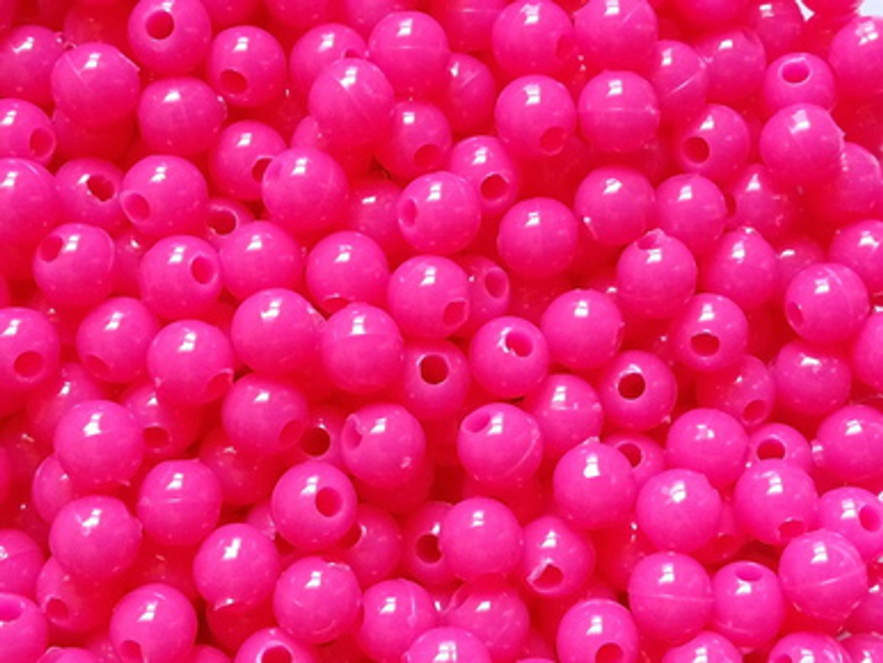 Fishing Beads Round 3mm PINK 100/PK