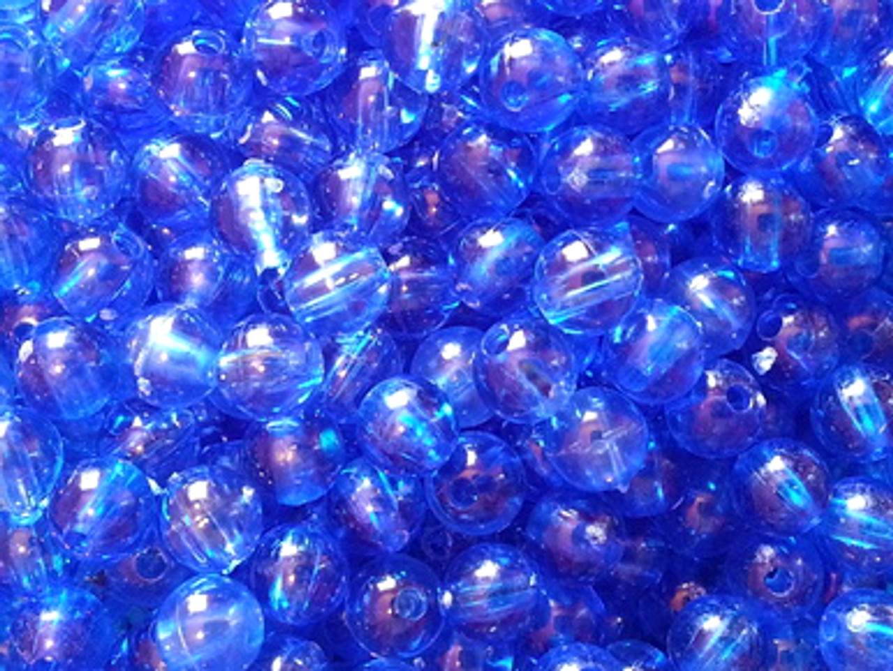 Fishing Beads Round 3mm TRANS.BLUE 100PK 