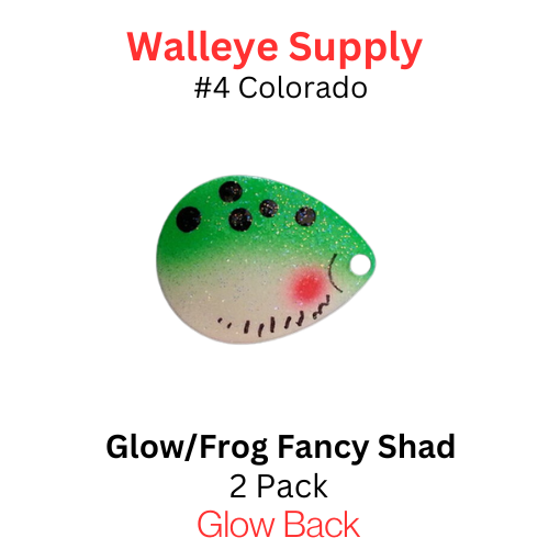 COLORADO blade #4 GLOW/FROG FANCY SHAD
