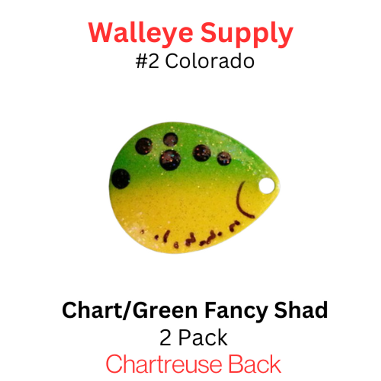 COLORADO blades #2 CHART/GREEN FANCY SHAD