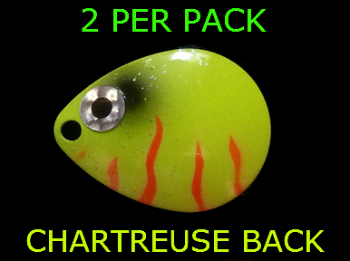 COLORADO spinner blades 4 CHART/FIRE TIGERSHARK color 759