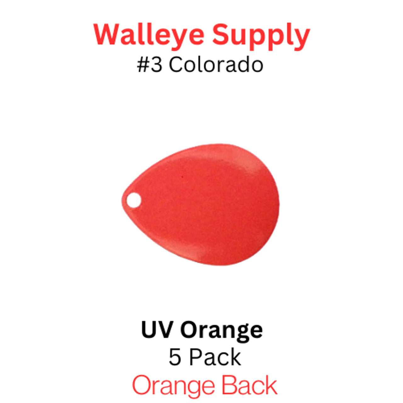 ULTRA VIOLET COLORADO spinner blades # 3 UV ORANGE