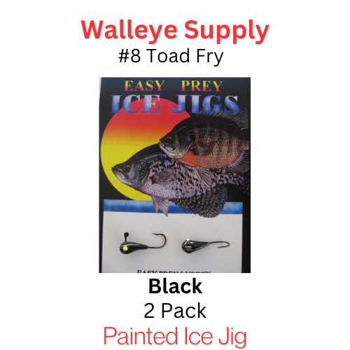 Easy Prey Lures: size 8 Toad Fry BLACK