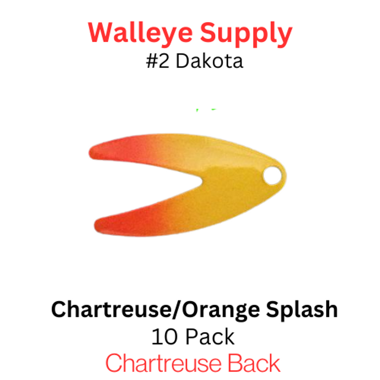 DAKOTA spinner blades #2 CHART/ORANGE SPLASH