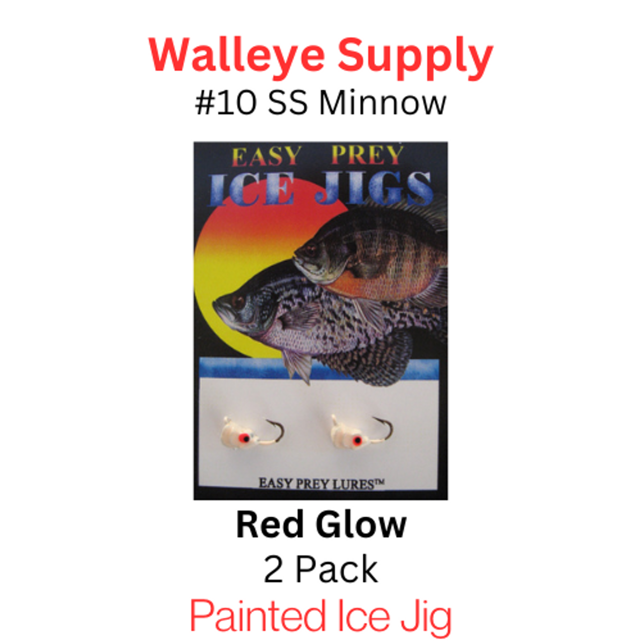 Easy Prey Lures: size 10 SS Minnow RED GLOW Easy Prey Lures: size 10 SS Minnow RED GLOW