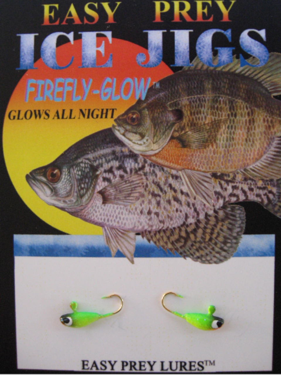 ICE FISHING JIGS #12 PREY FRY GLOW FIRETIGER / EASY PREY LURES