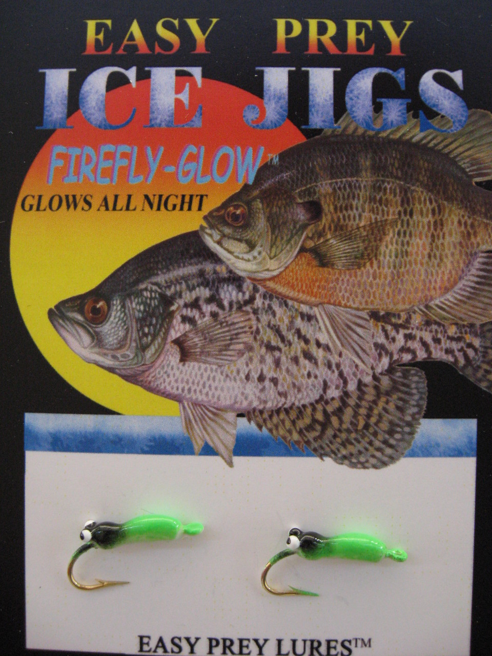 ICE FISHING JIGS #8 ICE SLUG GREEN-BLACK / EASY PREY LURES