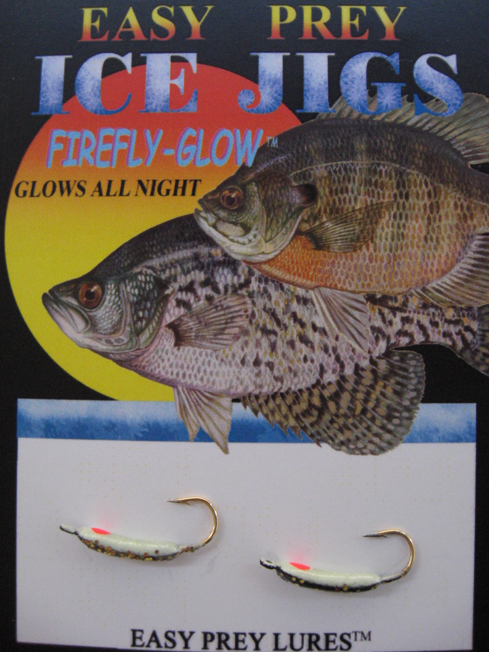 Custom Jigs & Spins Rocker Ice Fishing Jig - Glow, 1/64oz - Glow 8