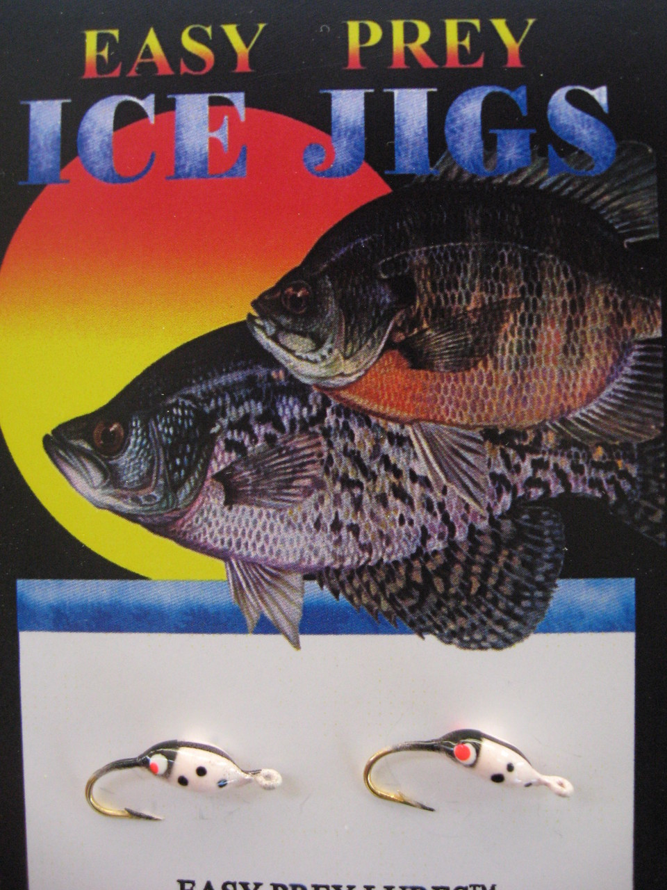ICE FISHING JIGS #8 LADYBUG RED GLOW / EASY PREY LURES 