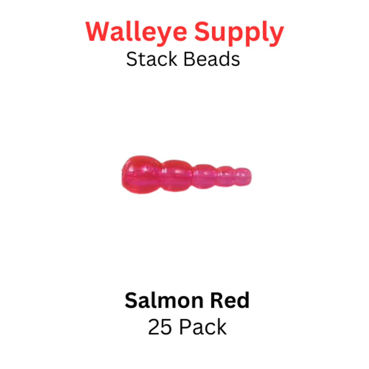 STACK BEADS SALMON RED