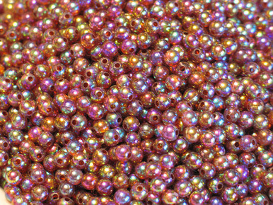 Walleye Crawler Harness Beads JT Custom Tackle 6mm Pearlized Trans. Brown  100/PK