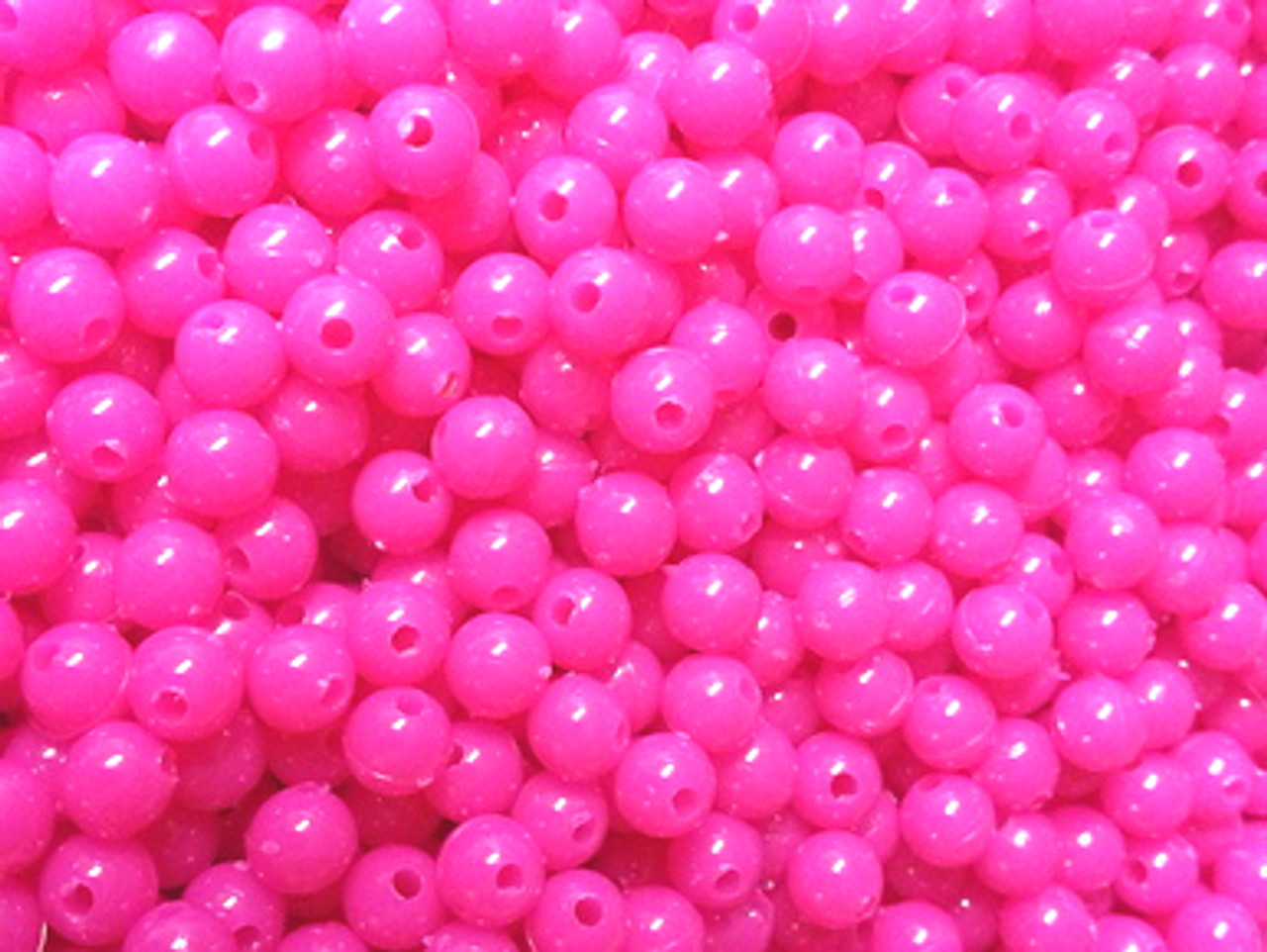 Fishing Beads Round 6mm PINK 100/PK