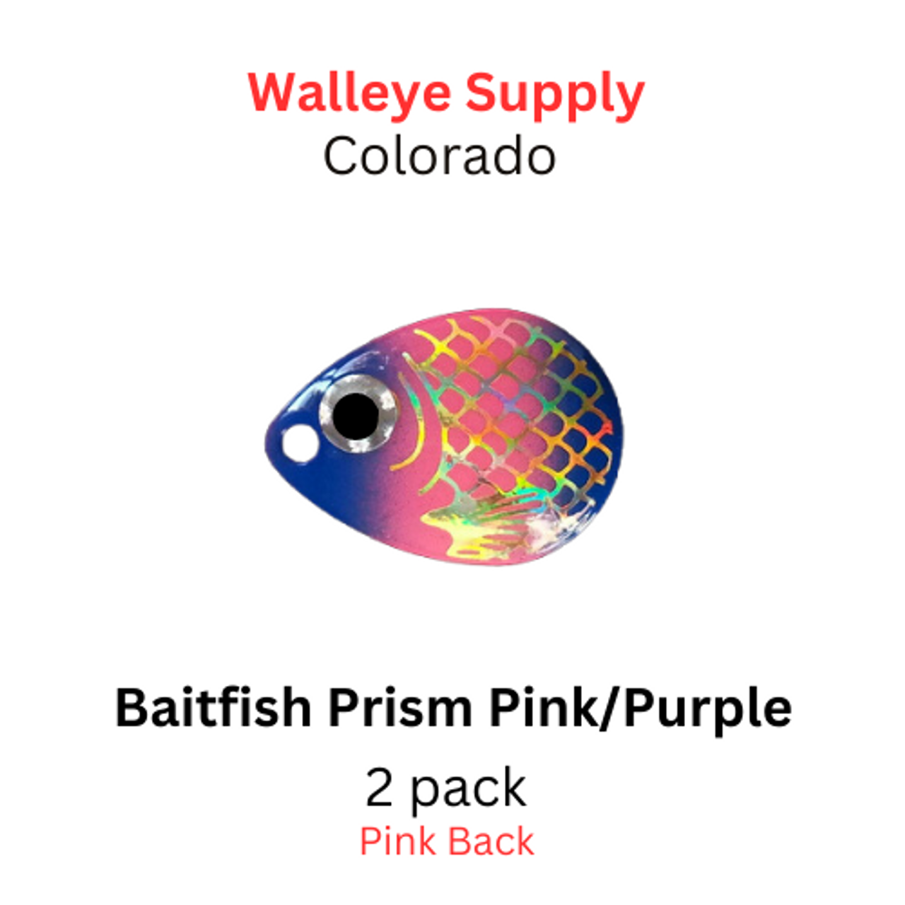 COLORADO blades # 3 BAITFISH PRISM PINK PURPLE color 627