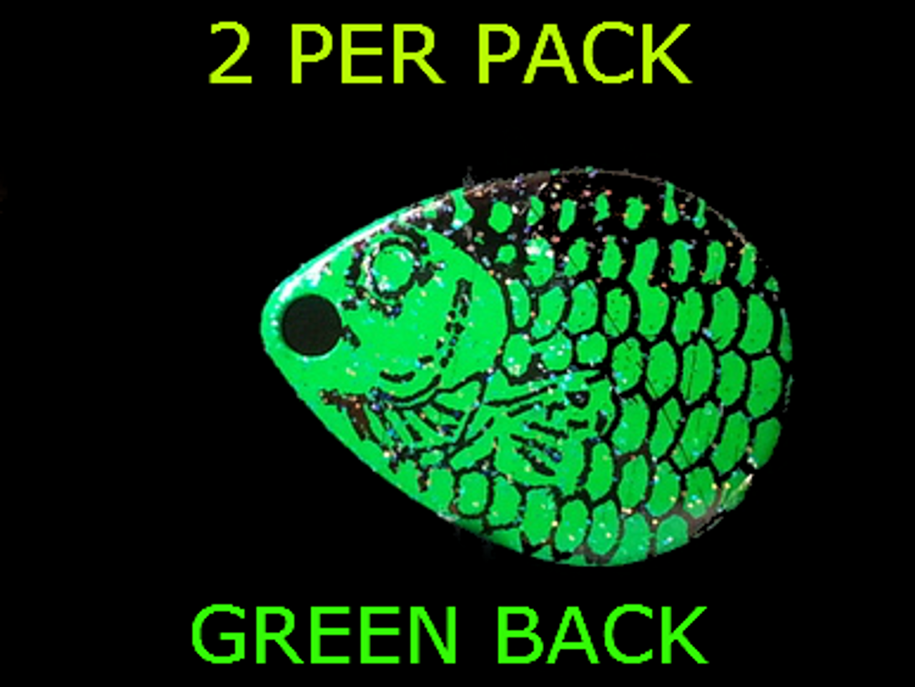 Colorado Spinner Blades # 3 Green Fish Scale