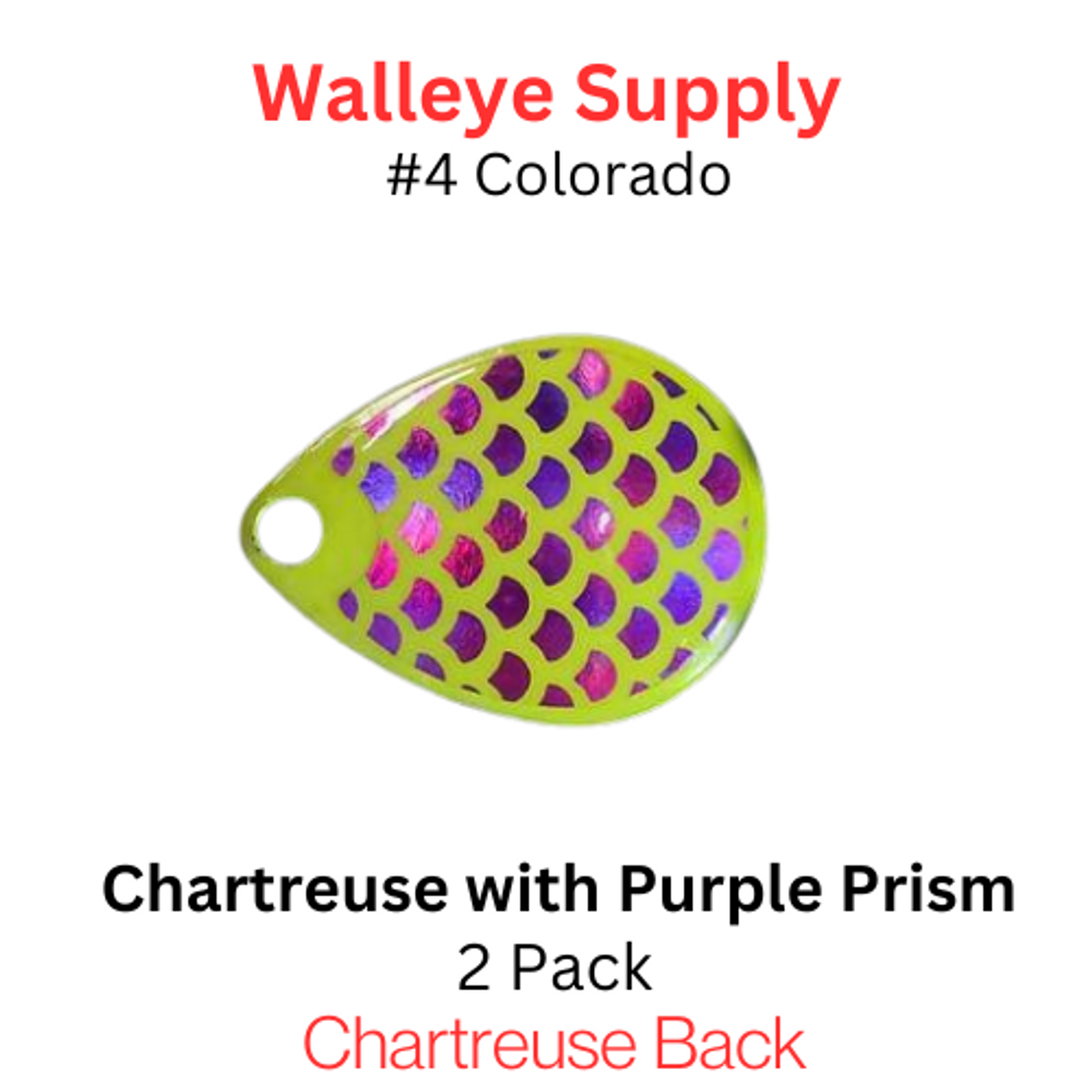 Colorado Blades # 4 Chartreuse with Purple Prism Scale