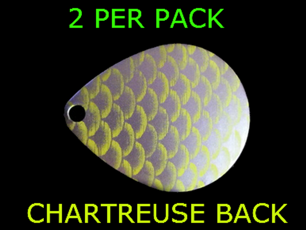 COLORADO SPINNER blades # 5 CHARTREUSE SILVER SCALE