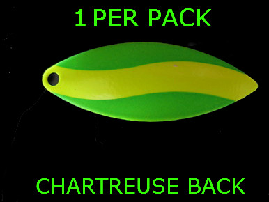 #7 WILLOWLEAF blade GREEN CHARTREUSE STRIPE