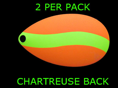 Indiana Blades size 7 Orange with Chartreuse Stripe