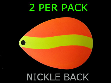 Colorado Spinner Blades #7 Orange with Chartreuse Stripe