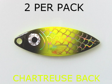 willowleaf BAITFISH PRISM CHART/BLACK spinner blades #3 1/2