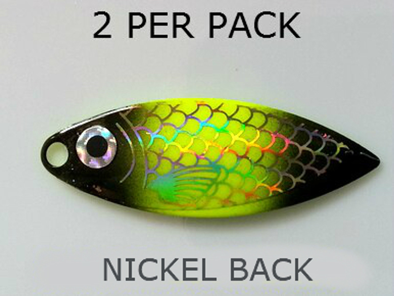 willowleaf BAITFISH PRISM CHART/BLACK spinner blades #4