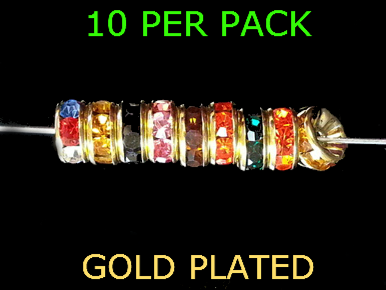 Wedding Ring Lure Beads 8mm GOLD/ASSORTED