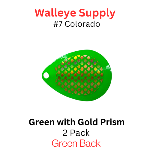 COLORADO spinner blades #7 GREEN GOLD PRISM SCALE