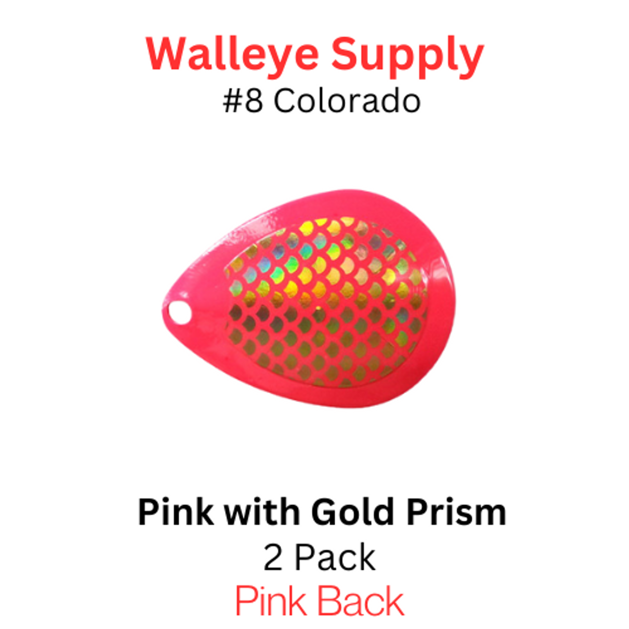 COLORADO spinner blades #8 PINK GOLD PRISM SCALE
