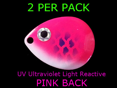 DEEP CUP COLORADO blades #4 UV BUBBLEGUM MINNOW color 055