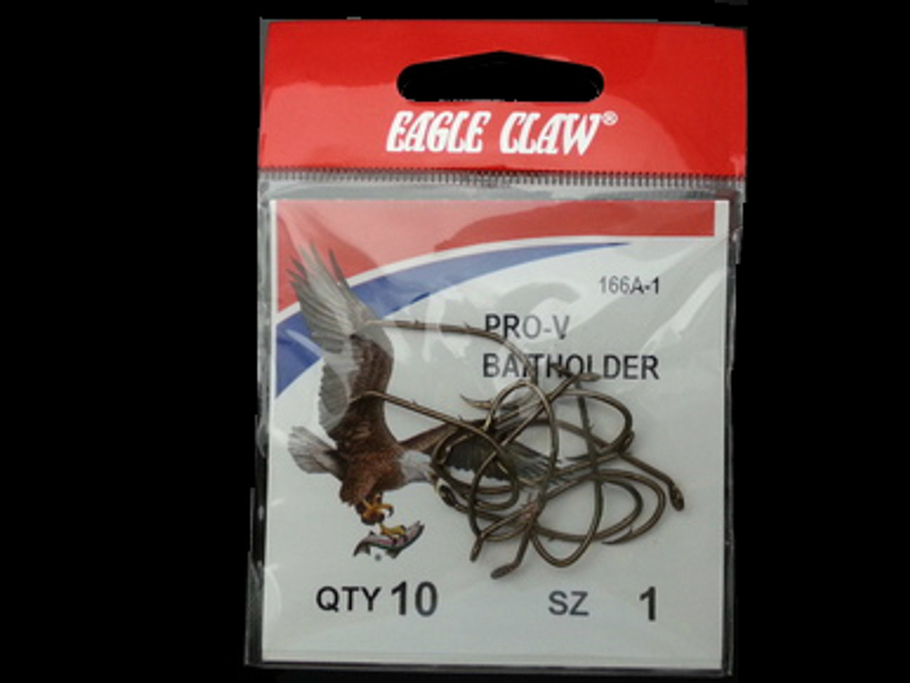 EAGLE CLAW 166A PRO-V BAITHOLDER HOOKS 10/pk- BRONZE #1 