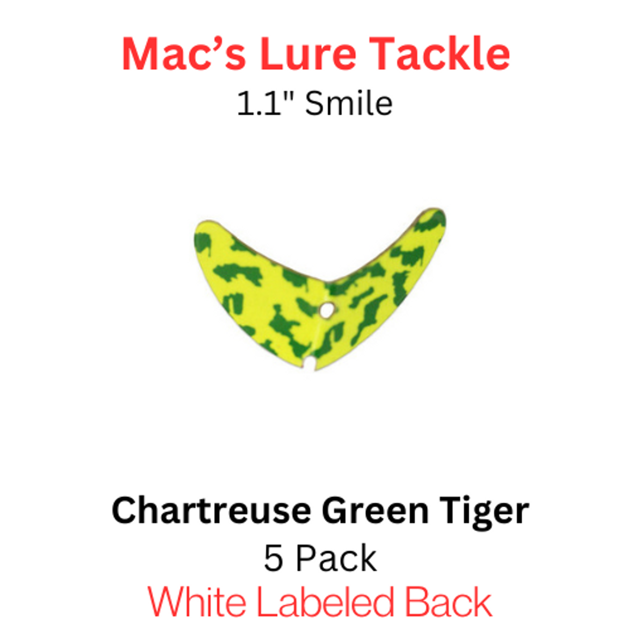 Macks Smile Blade 1.1" CHARTREUSE GREEN TIGER