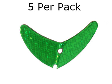 Macks Smile Blade 1.5" green sparkle for walleye harnesses