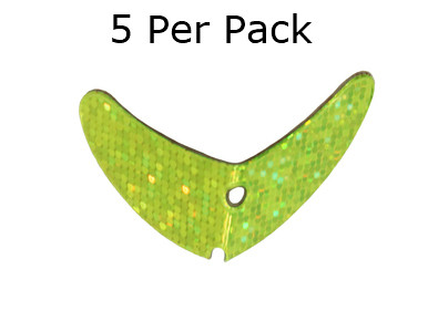 Macks Smile Blade 1.5" chartreuse sparkle for walleye harnesses