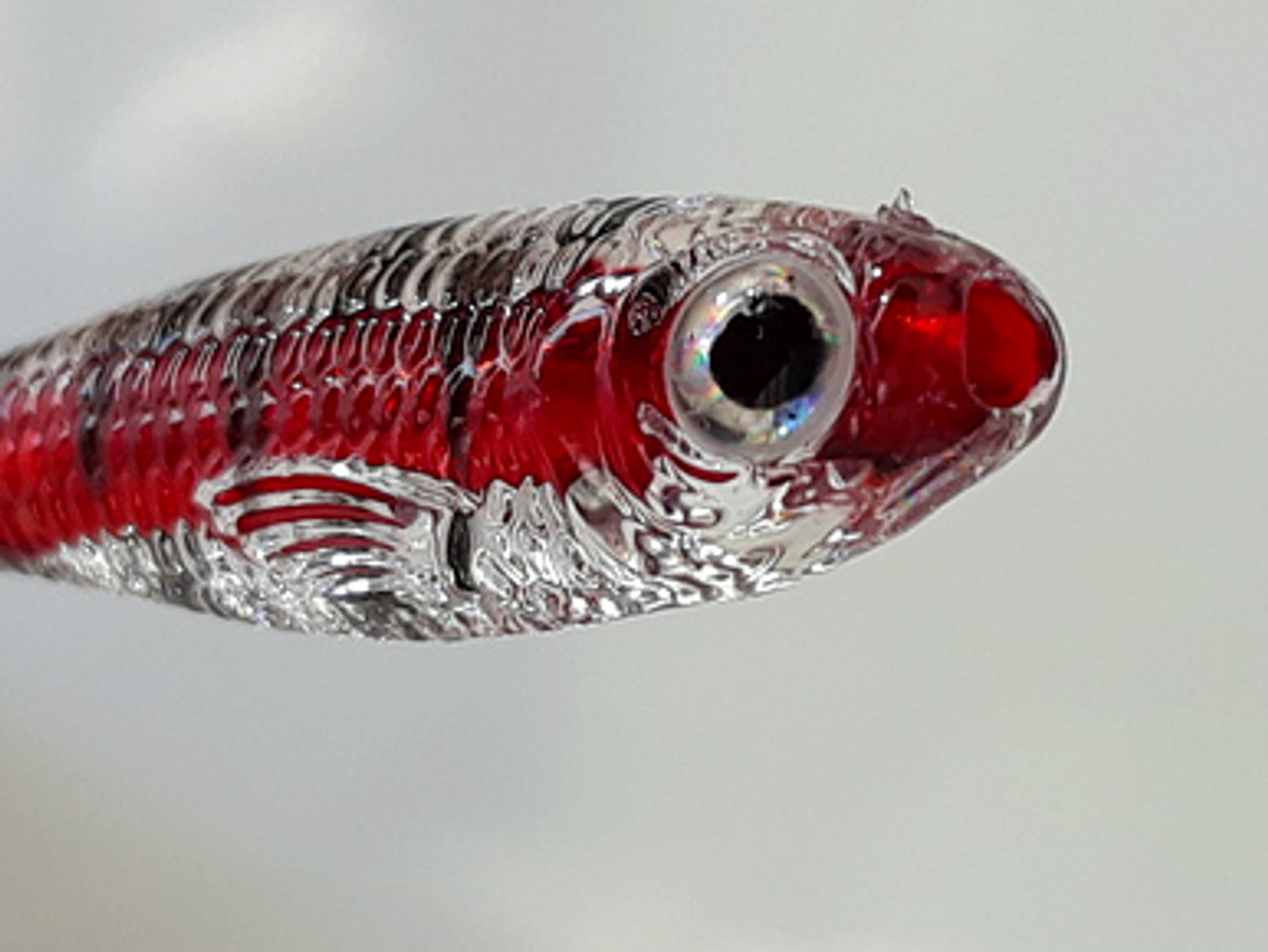 Looks Alive Minnow Beads CLEAR RED LINE PERCH