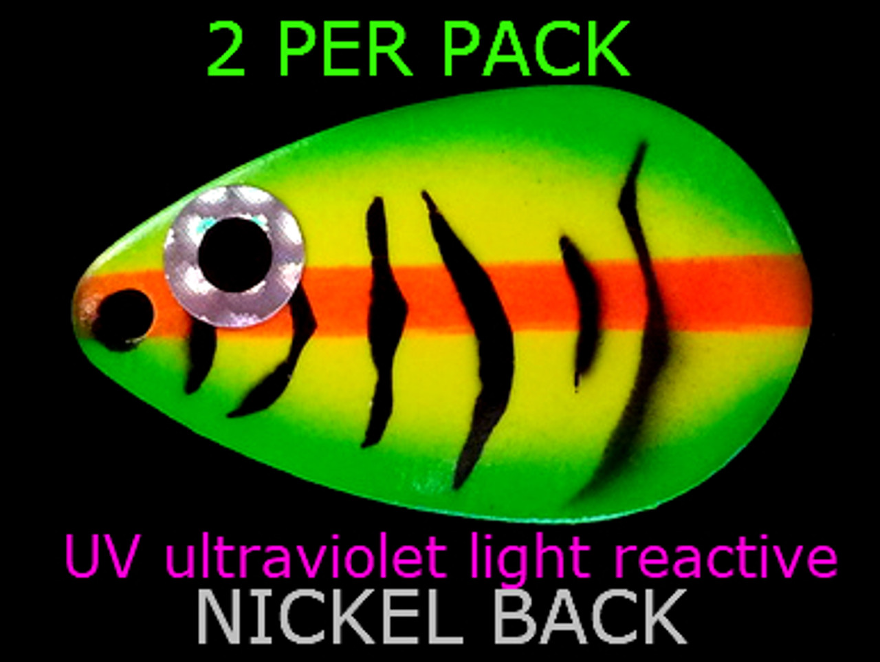 #6 Indiana blade UV Firetiger Minnow color 054