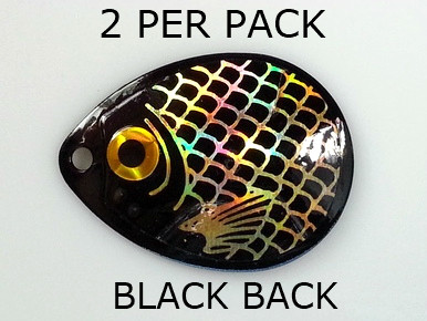 Colorado Blades # 4.5 Baitfish Black Gold Prism - walleyesupply.com