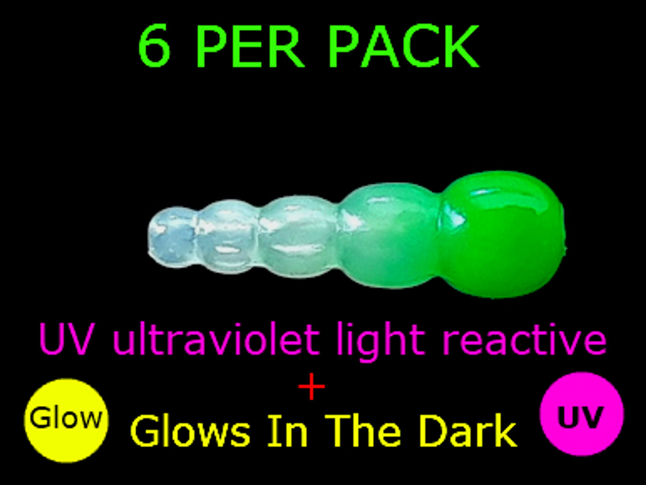  UV REACTIVE STACK BEADS GLOW/GREEN