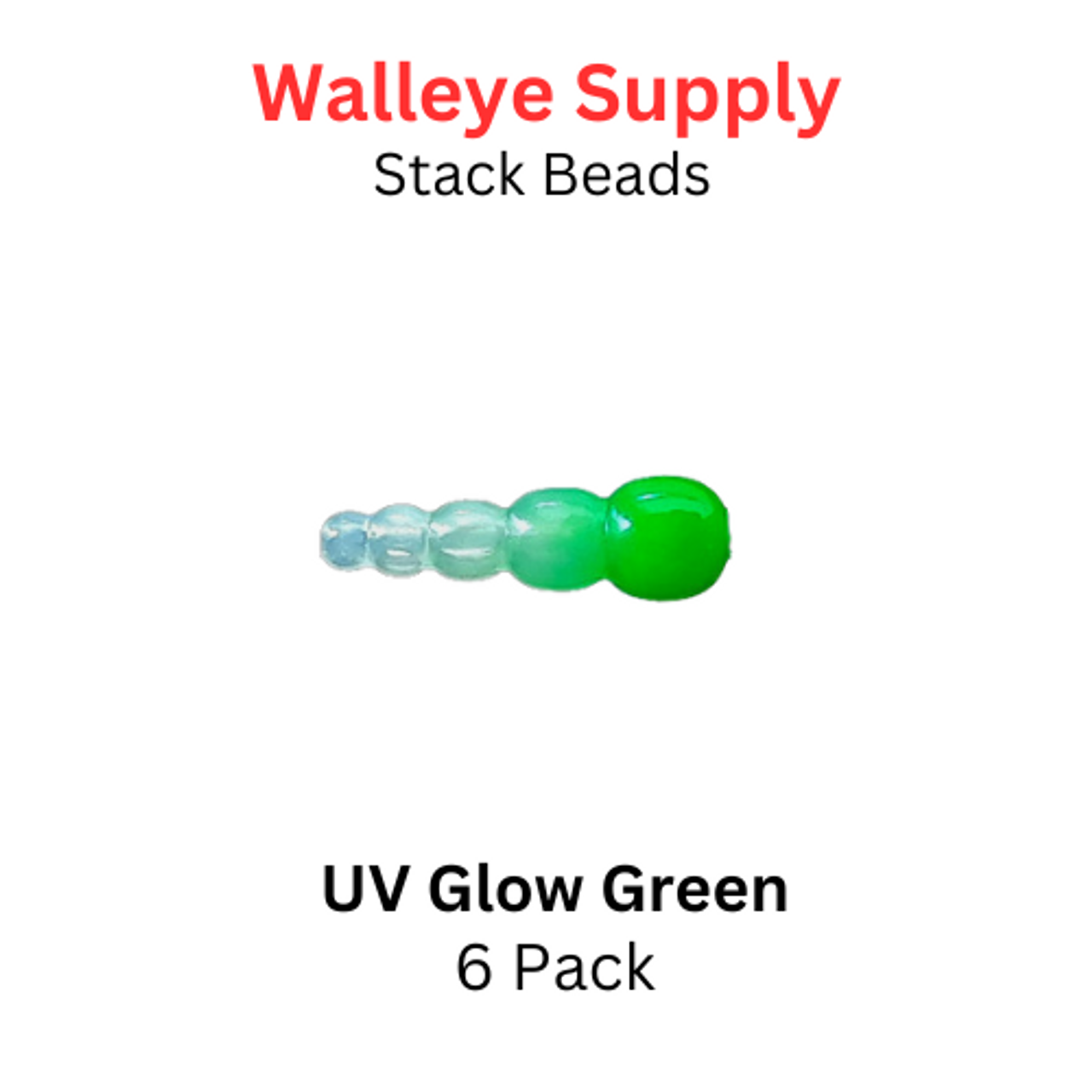 UV REACTIVE STACK BEADS GLOW/GREEN