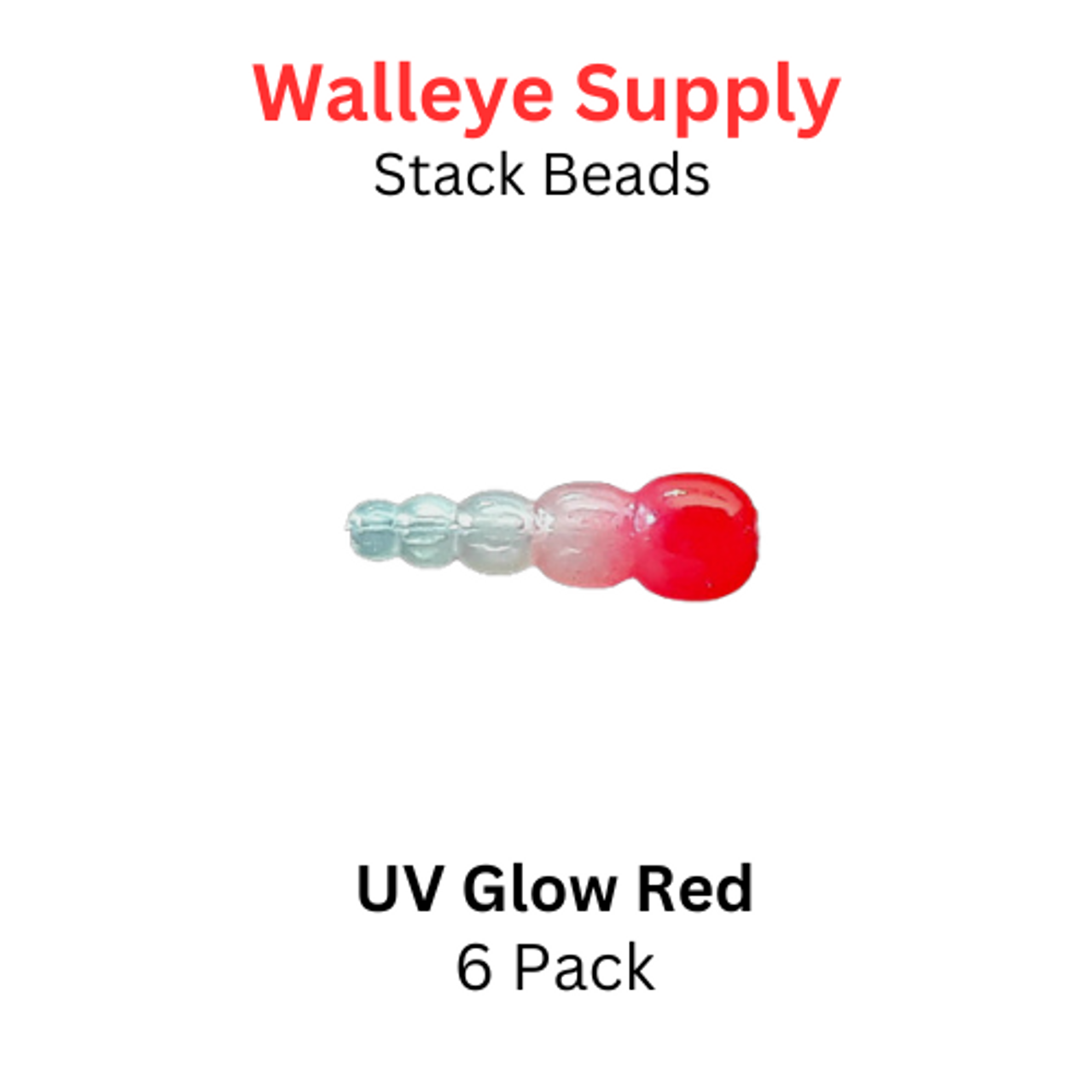 UV REACTIVE STACK BEADS GLOW/RED