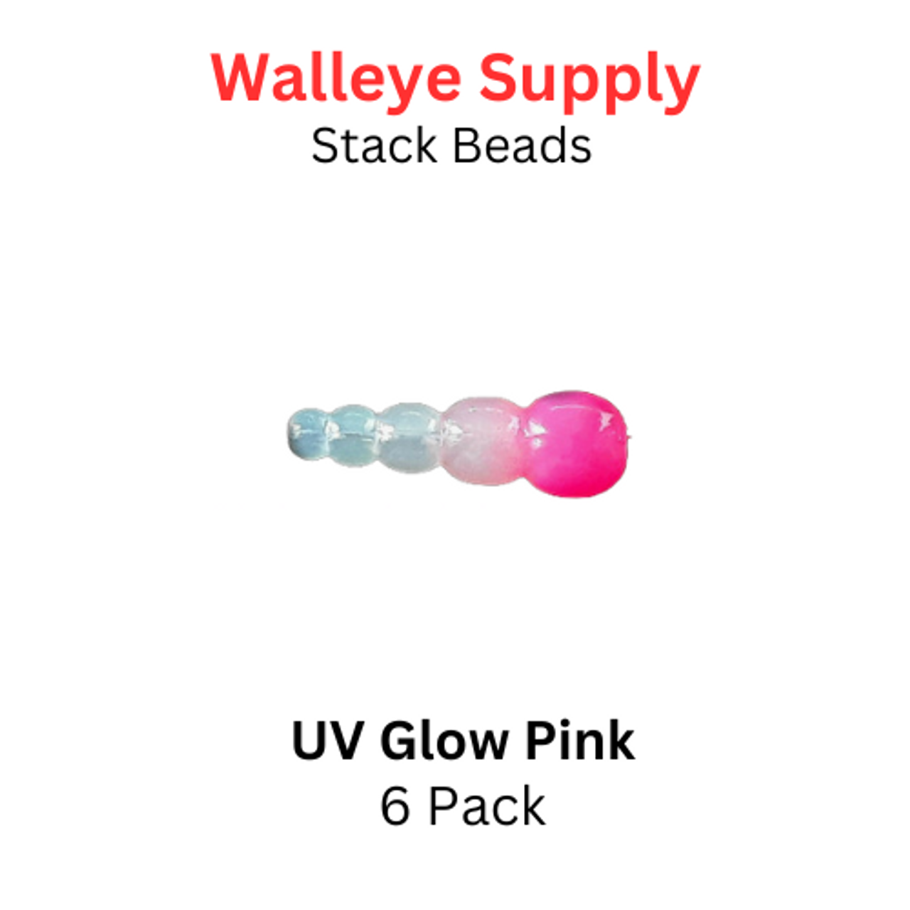 UV REACTIVE STACK BEADS GLOW/PINK