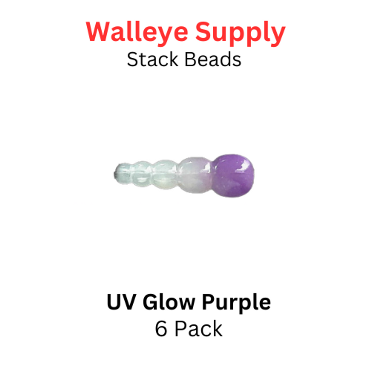UV REACTIVE STACK BEADS GLOW/PURPLE