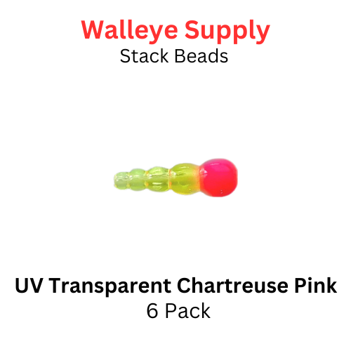UV REACTIVE STACK BEADS TRANS.CHART/PINK