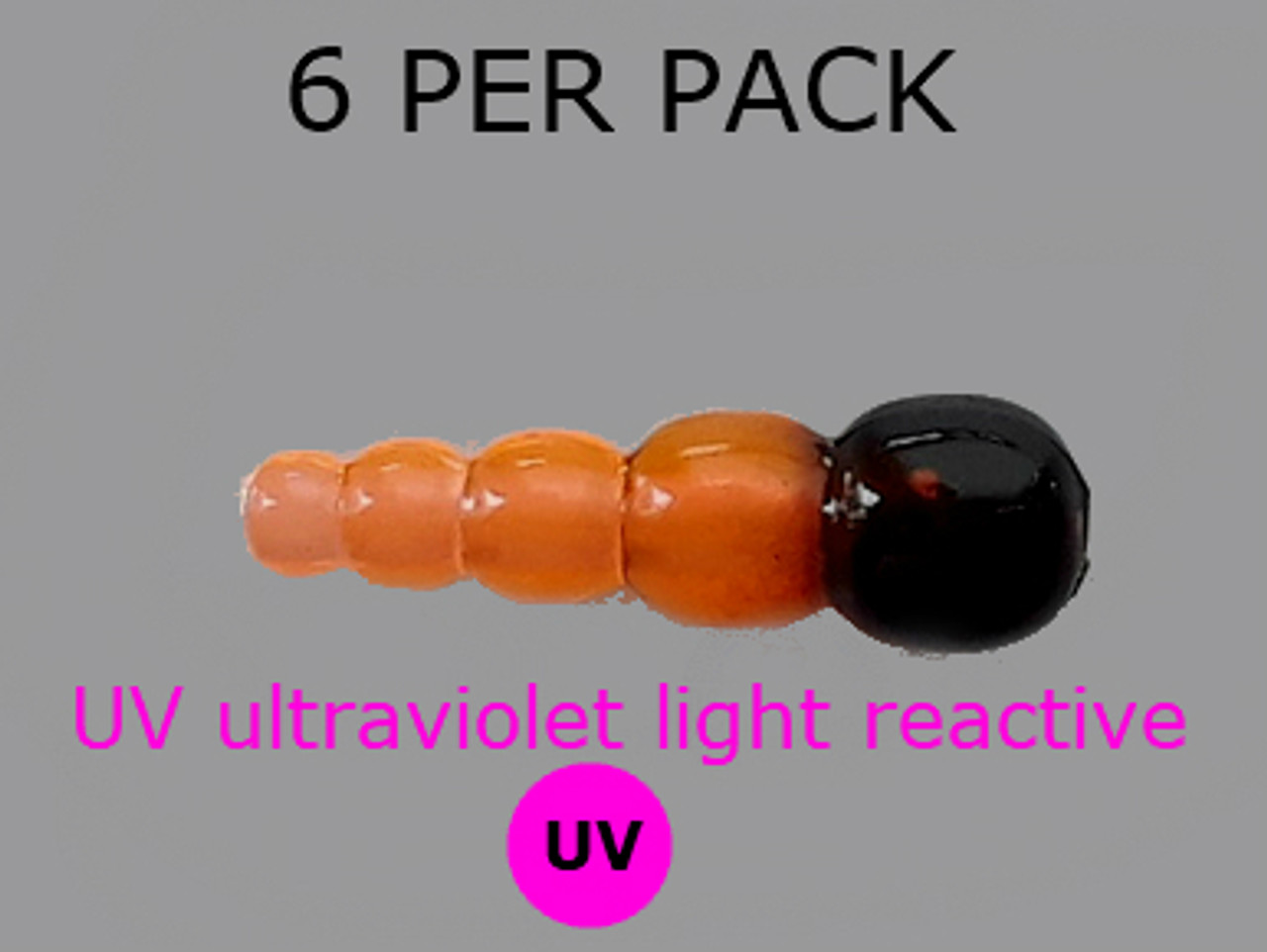  UV REACTIVE STACK BEADS TRANS.ORANGE/BLACK
