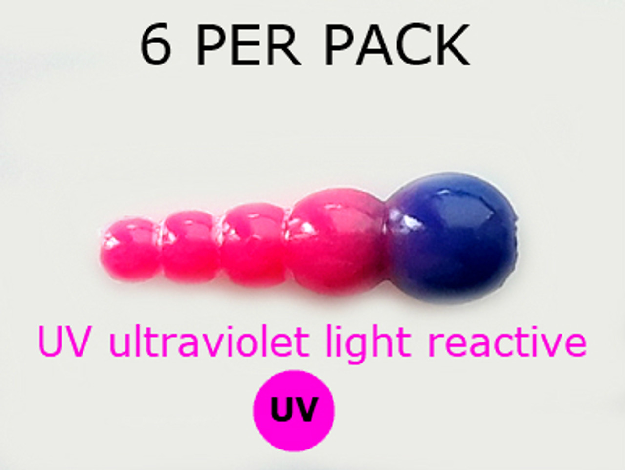 UV REACTIVE STACK BEADS PINK/PURPLE