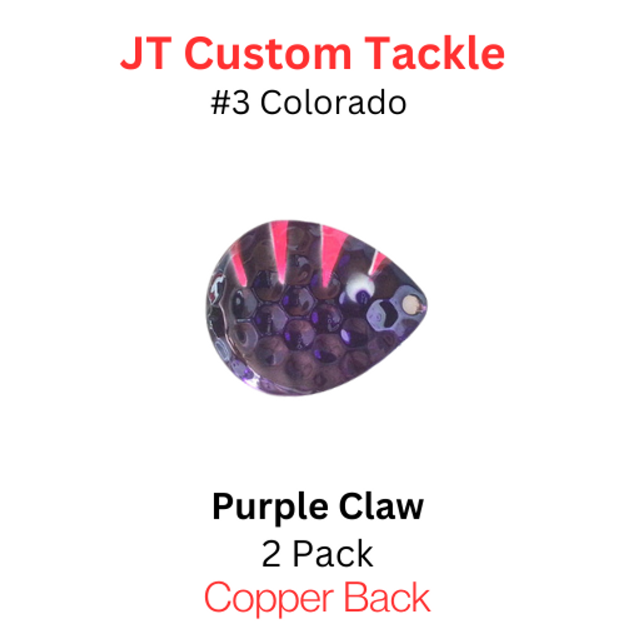 JT COLORADO spinner blades #4 PURPLE CLAW