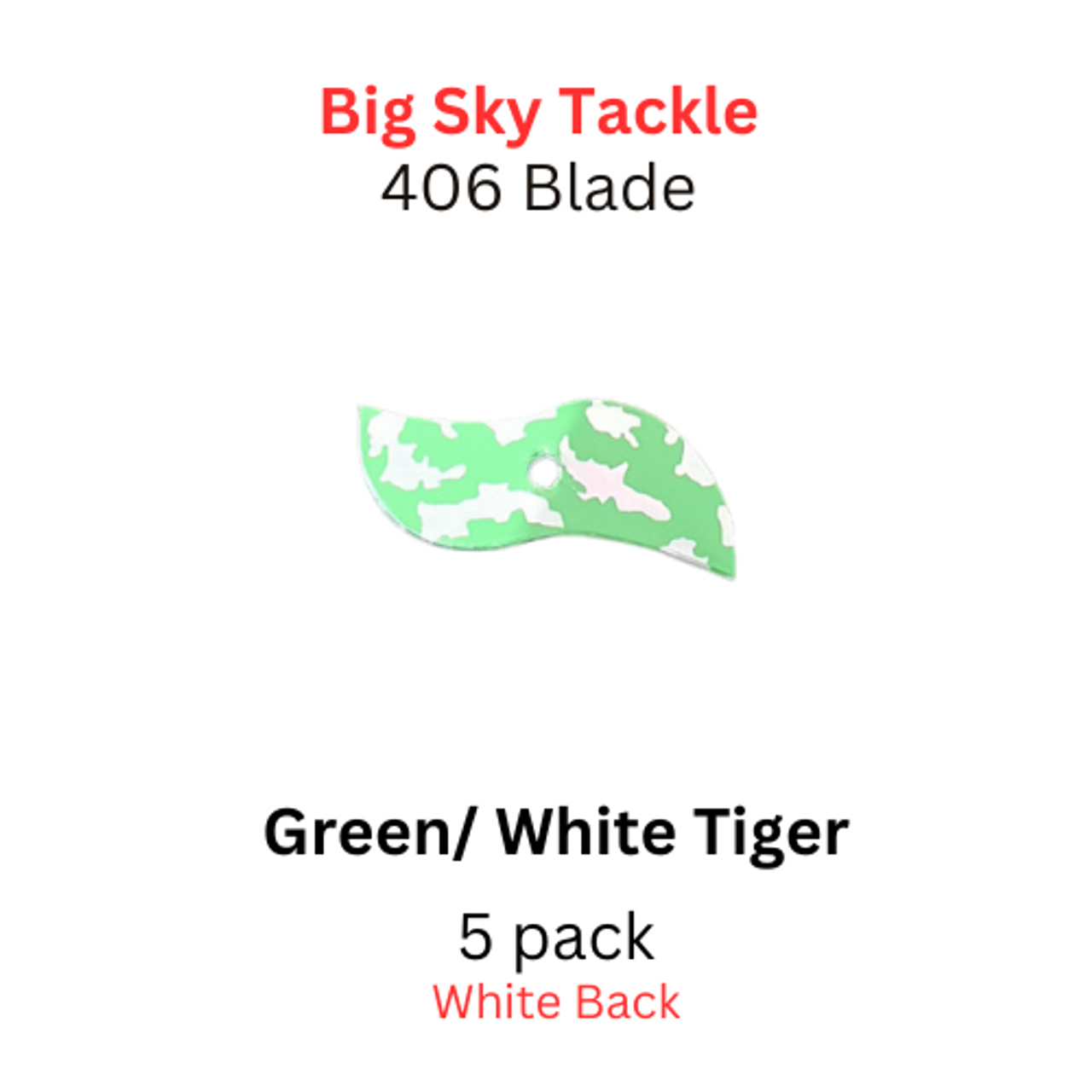 Green with White Tiger 406 Blade