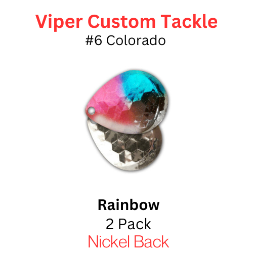 Viper Tackle Colorado Blades #6 Silver Rainbow
