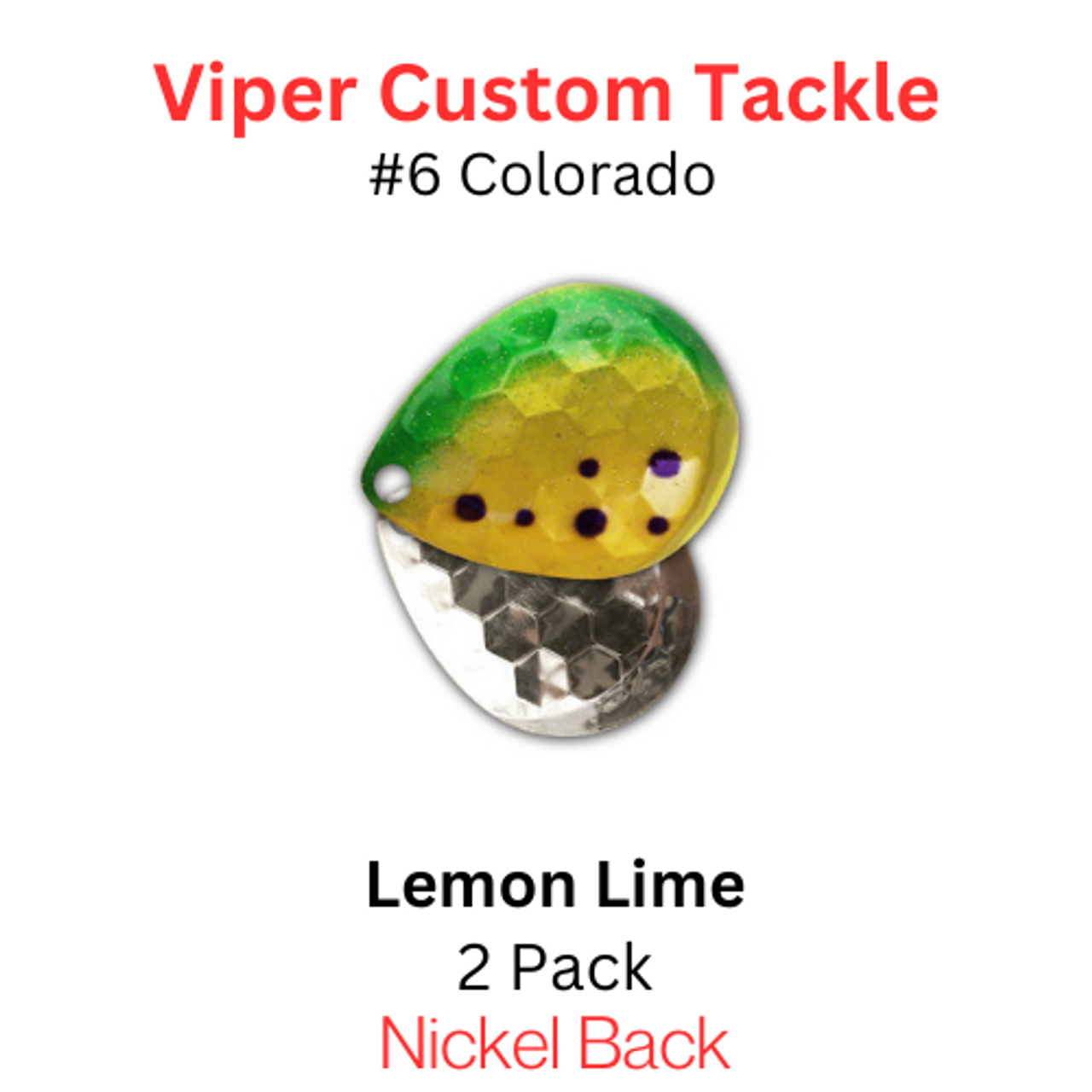Viper Tackle Colorado Blades #6 Lemon Lime